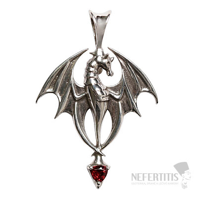 Designer-Anhänger Granat Silber Ag 925 P119