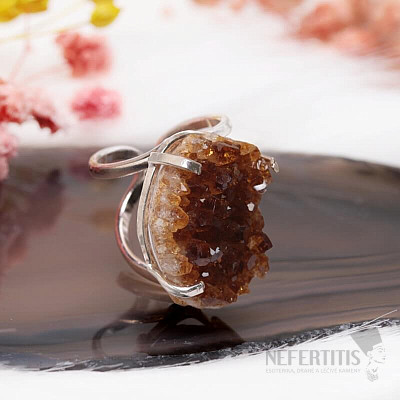Be Beautiful Citrine Druze Ring 12