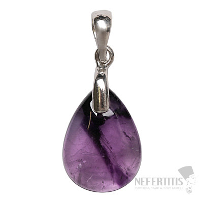 Amethyst trapiche pendant silver Ag 925 no. 12