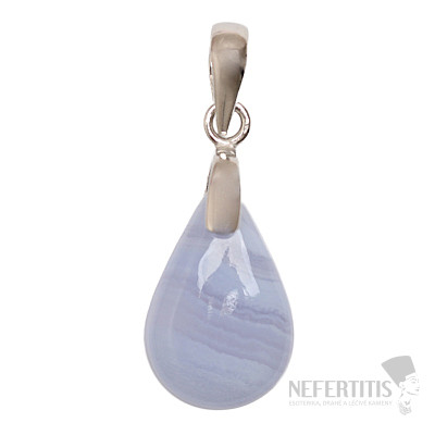 Agate lace blue pendant silver Ag 925 no. 12