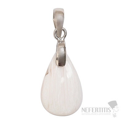 Scolecite white pendant silver Ag 925 no. 12