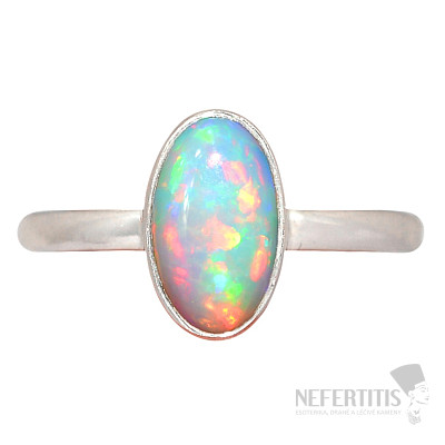 Opál etiopský prsten stříbro Ag 925 R12