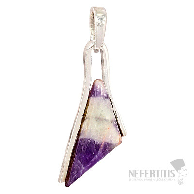 Amethyst chevron pendant silver Ag 925 P1206