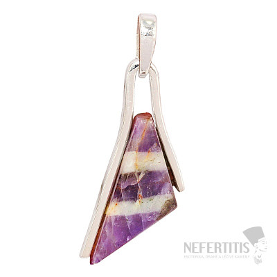Ametyst chevron prívesok striebro Ag 925 P1207