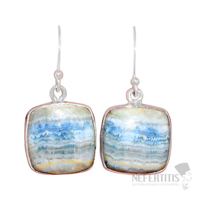 Scheelite blue earrings silver Ag 925 E121