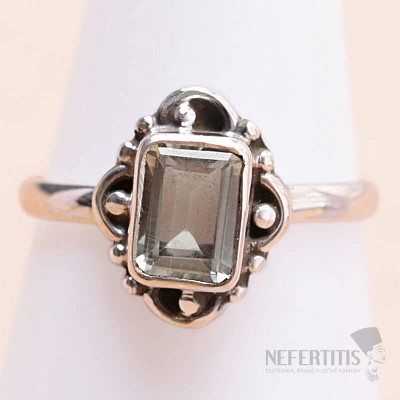 Grüner Amethyst - Prasiolith Ring Silber Ag 925 MIX122
