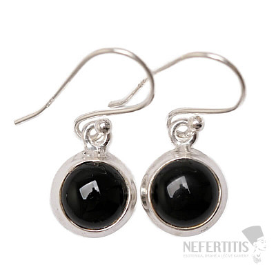 Onyx náušnice stříbro Ag 925 E1233