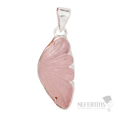 Ruženín vyrezávaný prívesok striebro Ag 925 P125