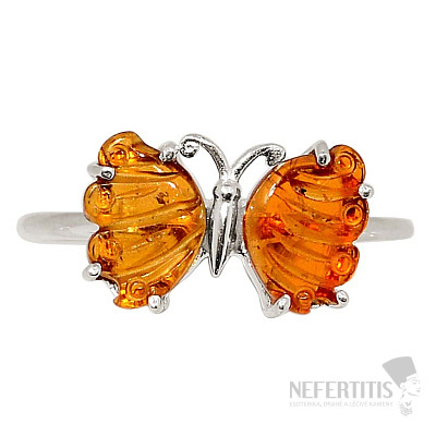 Turmalín motýľ prsteň striebro Ag 925 R126