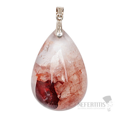 Hematoid (hematite in crystal) pendant silver Ag 925 No. 13