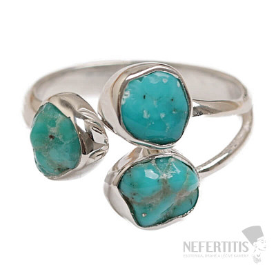 Türkisblauer Ring Silber Ag 925 LOT13