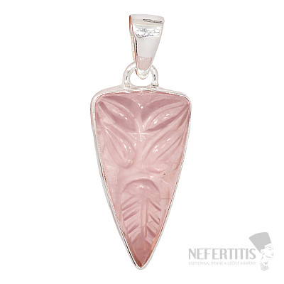 Ruženín vyrezávaný prívesok striebro Ag 925 P130