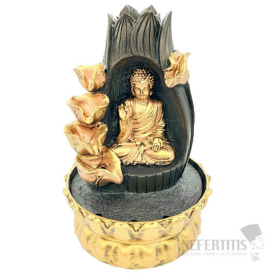 Pokojová fontána Buddha v lotosovém květu