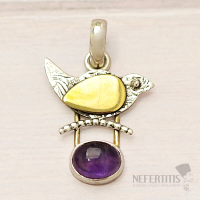 Amethyst pendant silver Ag 925 13138