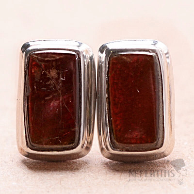Ammolite earrings stones silver Ag 925 E132