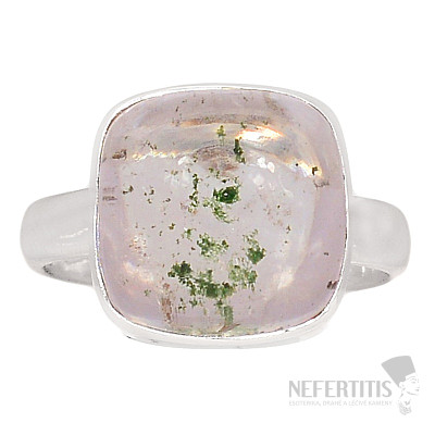 Lodolite - crystal with inclusions ring silver Ag 925 R1342