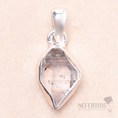 Herkimer diamant prívesok striebro Ag 925 LOT136