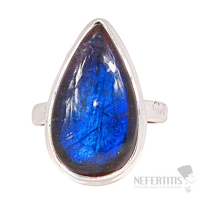 Labradorit dúhový prsteň striebro Ag 925 R1386