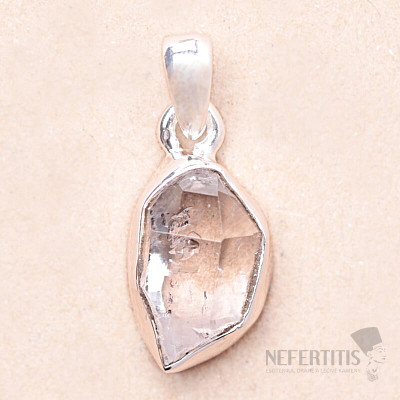 Herkimer diamant prívesok striebro Ag 925 LOT139