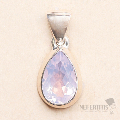 Ametyst levanduľový brúsený prívesok striebro Ag 925 P14