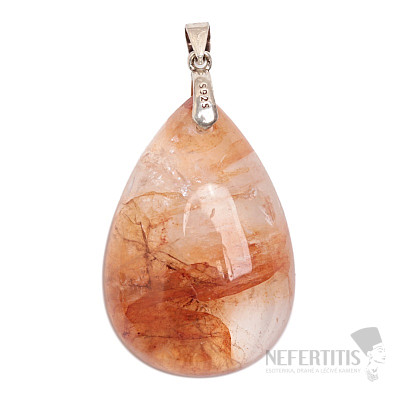 Hematoid (hematite in crystal) pendant silver Ag 925 No. 14