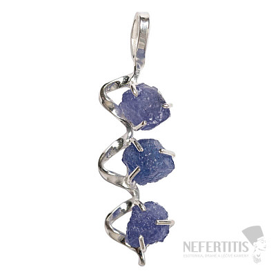Dizajnový prívesok tanzanit striebro Ag 925 P143