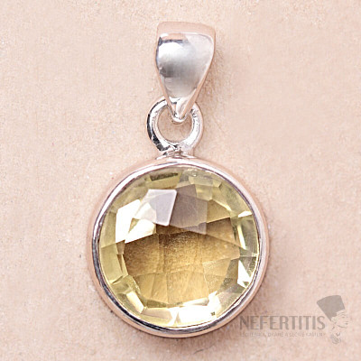 Topaz žlutý Lemon přívěsek stříbro Ag 925 14554