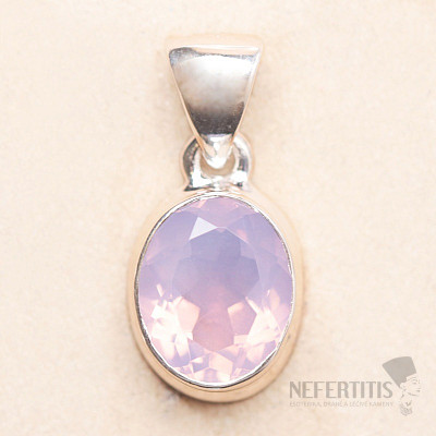 Amethyst lavender cut pendant silver Ag 925 P15