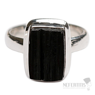 Turmalín skoryl prsten stříbro Ag 925 R1524