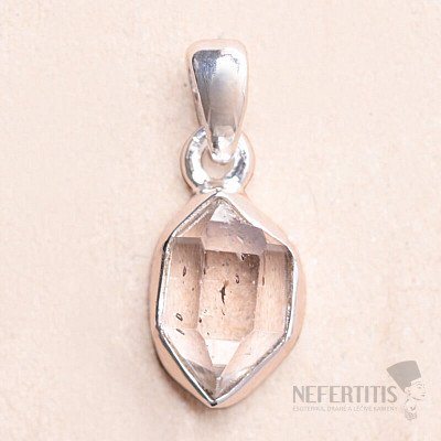 Herkimer diamant prívesok striebro Ag 925 LOT153