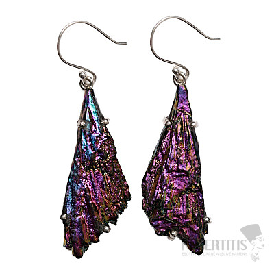 Kyanit schillernde Aura-Ohrringe aus Titan, Silber Ag 925 E153