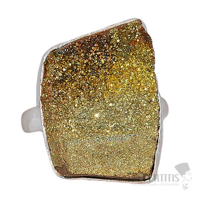 Pyrit duhový drůzička prsten stříbro Ag 925 R153