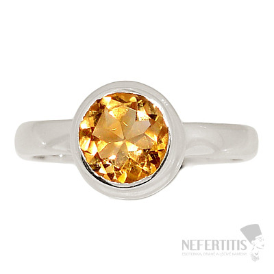 Citrine cut ring silver Ag 925 R1535