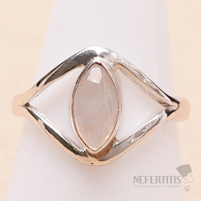 Měsíční kámen duhový prsten stříbro Ag 925 R1564