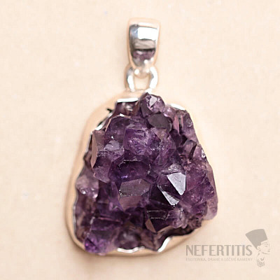 Amethyst druse pendant silver Ag 925 P1569