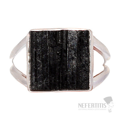 Turmalín skoryl prsteň striebro Ag 925 R1575