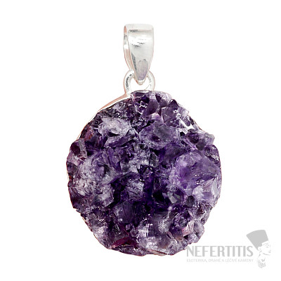 Amethyst druse pendant silver Ag 925 P1585