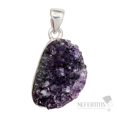 Amethyst druse pendant silver Ag 925 P1591