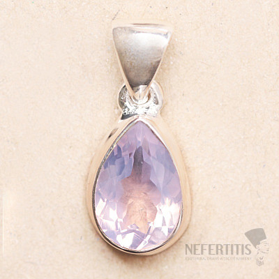 Ametyst levandulový broušený přívěsek stříbro Ag 925 P16