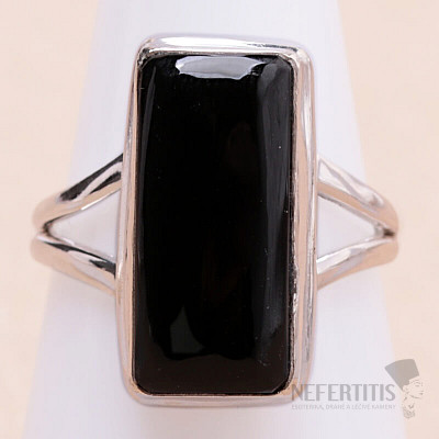 Onyx prsteň striebro Ag 925 KO165