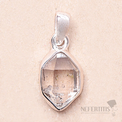 Herkimer diamond pendant silver Ag 925 LOT166