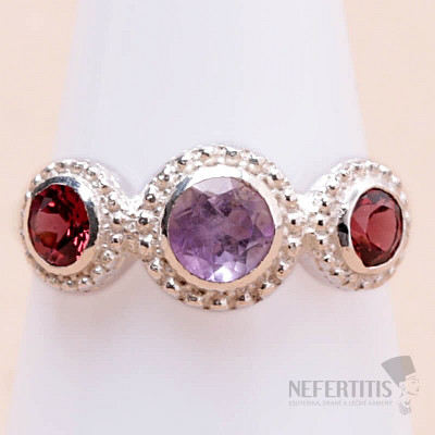 Amethyst geschliffener Ring Silber Ag 925 KO166
