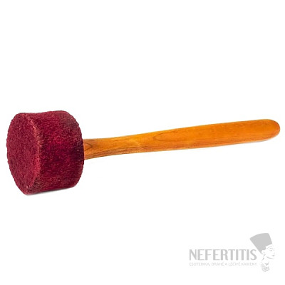 Wooden mallet with felt for singing bowls 27 cm