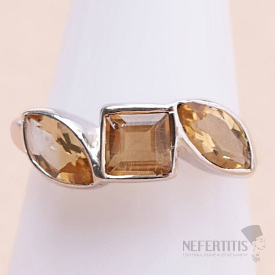 Citrine cut ring silver Ag 925 KO168