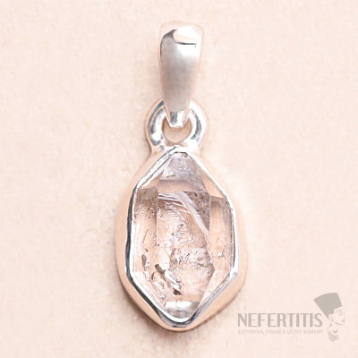 Herkimer diamond pendant silver Ag 925 LOT169