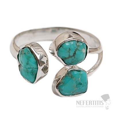 Türkisblauer Ring Silber Ag 925 LOT17