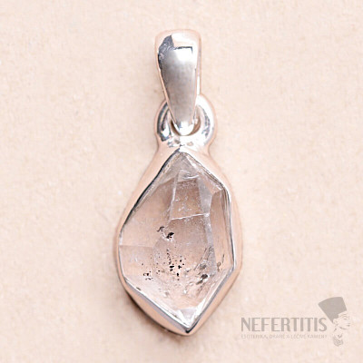 Herkimer diamond pendant silver Ag 925 LOT170