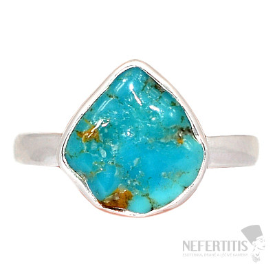 Tyrkys modrý prsteň striebro Ag 925 R1744