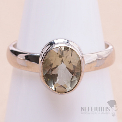Grüner Amethyst - Prasiolith Ring Silber Ag 925 KO179