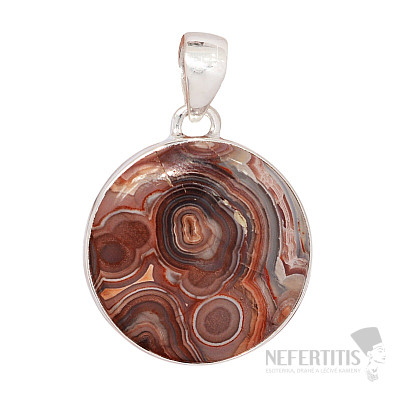 Achát krajkový Laguna Lace přívěsek stříbro Ag 925 P1790